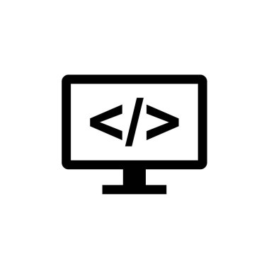 Şeffaf bir arkaplanda kodlama vektör illüstrasyonu