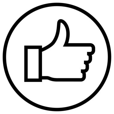 Düz bir şekilde başparmağınızı kaldırın. vektör illüstrasyonu      