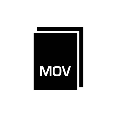 Mov veri dosya simgesinin vektör illüstrasyonu
