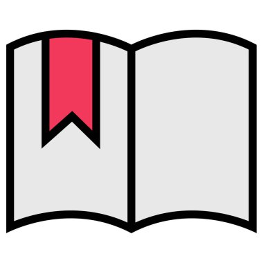 kitap simgesi vektör illüstrasyonu 