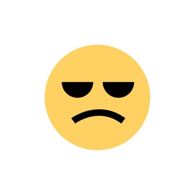 Emoji vektör illüstrasyonu basit simge 