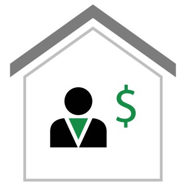 Ev. Web simgesi basit illüstrasyon