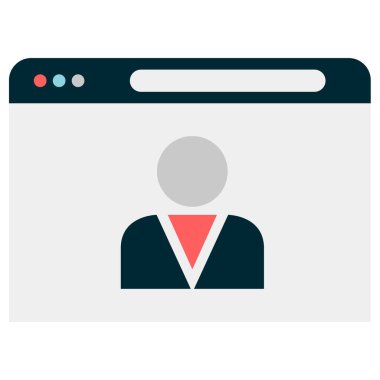 kullanıcı profili simgesi, vektör illüstrasyonu basit tasarım