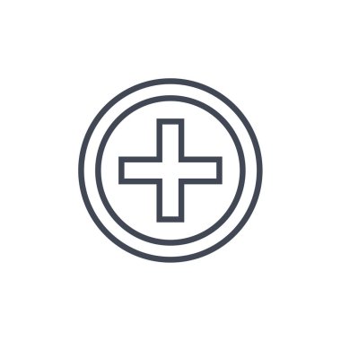 Plus modern simgesinin vektör illüstrasyonu  