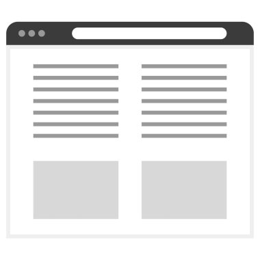 Web sitesi ve uygulama tasarımı için tarayıcı vektör simgesi 