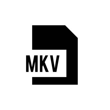 mkv dosya simgesi, vektör illüstrasyonu basit tasarım