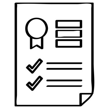 Belge. Web simgesi basit illüstrasyon