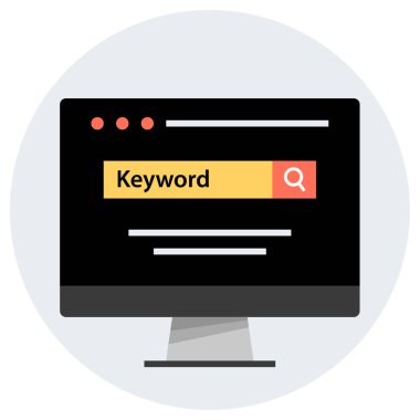 Arama simgesi vektör illüstrasyonu 