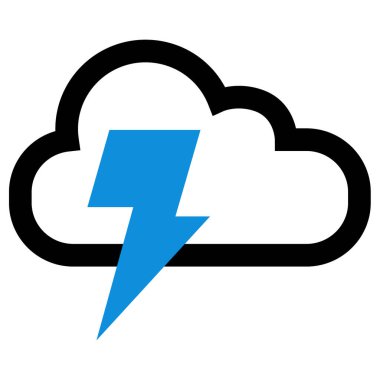 Yıldırım. Web simgesi basit illüstrasyon 