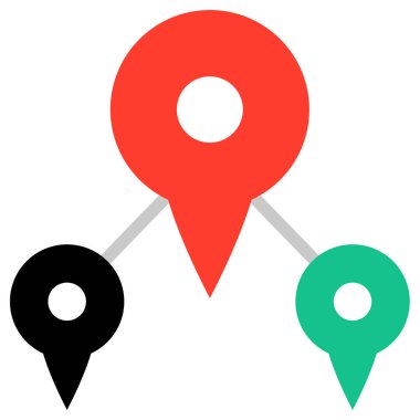 Navigasyon iğne işareti basit simge, vektör illüstrasyonu