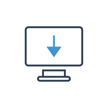 dizüstü bilgisayar simgesi, vektör, düz illüstrasyon 