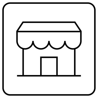 dükkan simgesi vektör illüstrasyonu 
