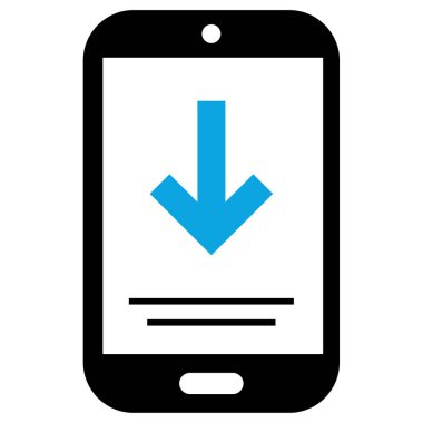 ok aşağı simge vektör illüstrasyonu