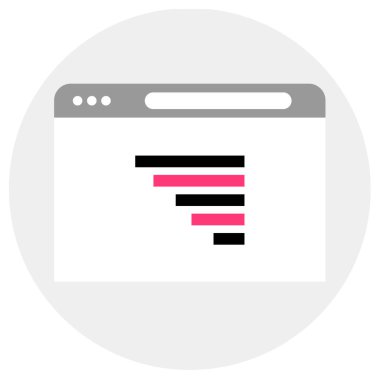 tarayıcı pencere simgesi, vektör illüstrasyonu