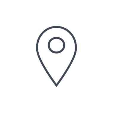 Navigasyon iğne işareti basit simge, vektör illüstrasyonu