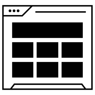 wirefram simgesi vektör illüstrasyonu