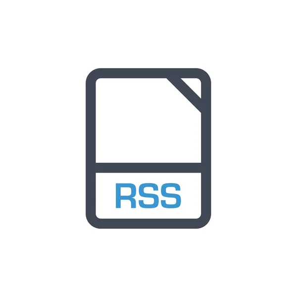Rss Nome Arquivo Extensão Vetor Ilustração — Vetor de Stock