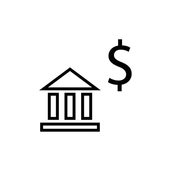 Банківське Будівництво Векторна Ілюстрація — стоковий вектор