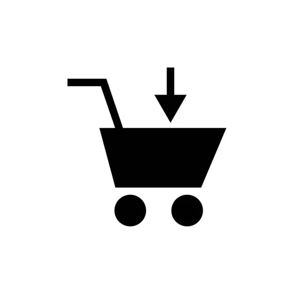 Shopping Ikon Vektor Illustration — Stock vektor