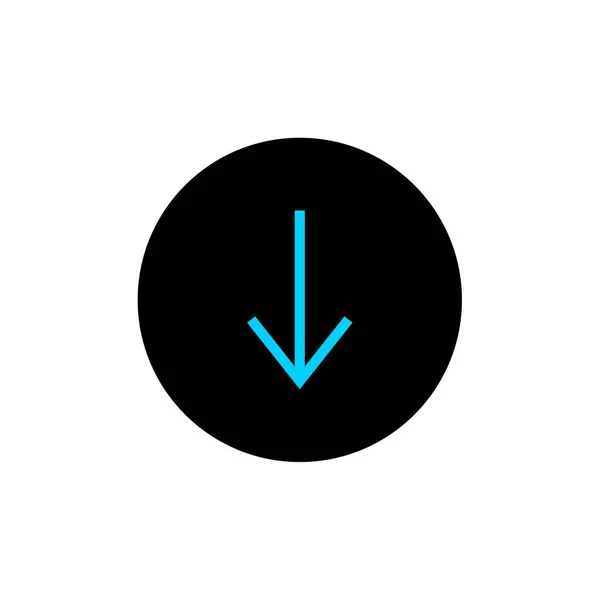 Ner Pil Ikon Ladda Ner Symbol Vektor Illustration — Stock vektor