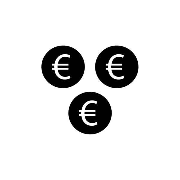 Euro Tecken Ikon Vektor Illustration Enkel Design — Stock vektor