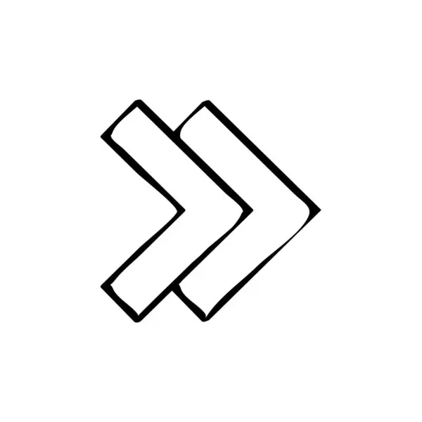 Pfeil Rechts Symbol Einfache Vektorillustration — Stockvektor
