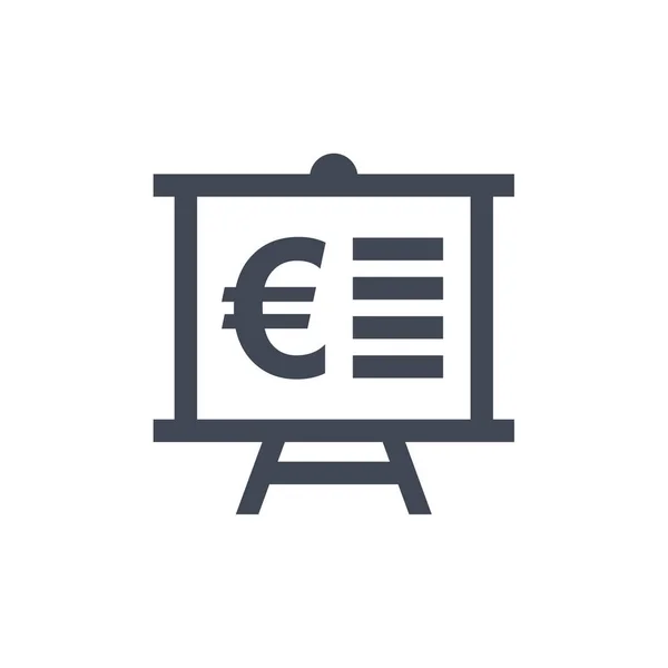 Euro Symbol Ikona Vektorové Ilustrace Jednoduchý Design — Stockový vektor