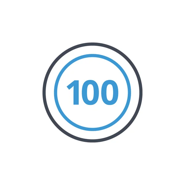 100個の現代アイコンのベクトル図 — ストックベクタ