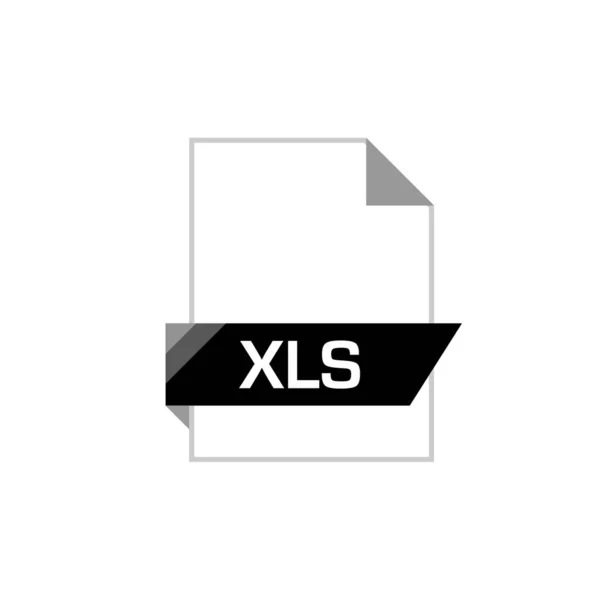 Xlsファイル形式のアイコンベクトルイラストシンプルなデザイン — ストックベクタ