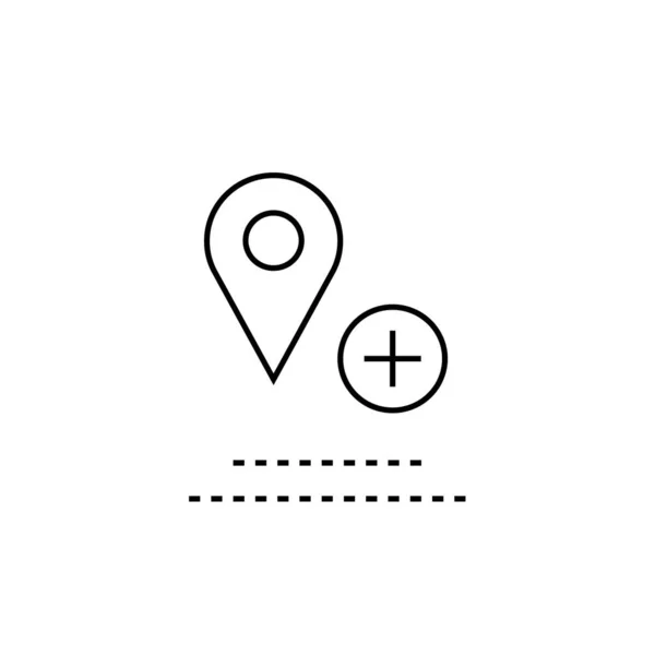 Icona Della Posizione Gps Simbolo Navigazione Design Piatto Illustrazione Vettoriale — Vettoriale Stock