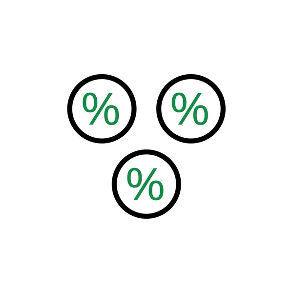 Percentage Rate Vector Illustration — Stock Vector