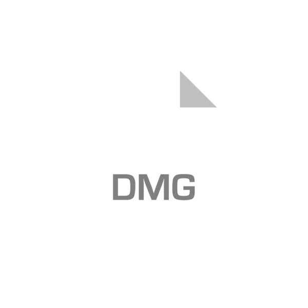 Dmg File Format Icon Vector Illustration Simple Design — Stock Vector