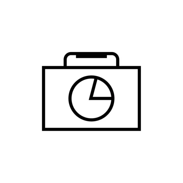 Vector Illustration Briefcase Chart Icon — Stock Vector