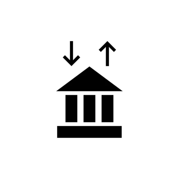 Vektorové Ilustrace Šipek Transakce Banka Line Finance Peníze Ikona — Stockový vektor