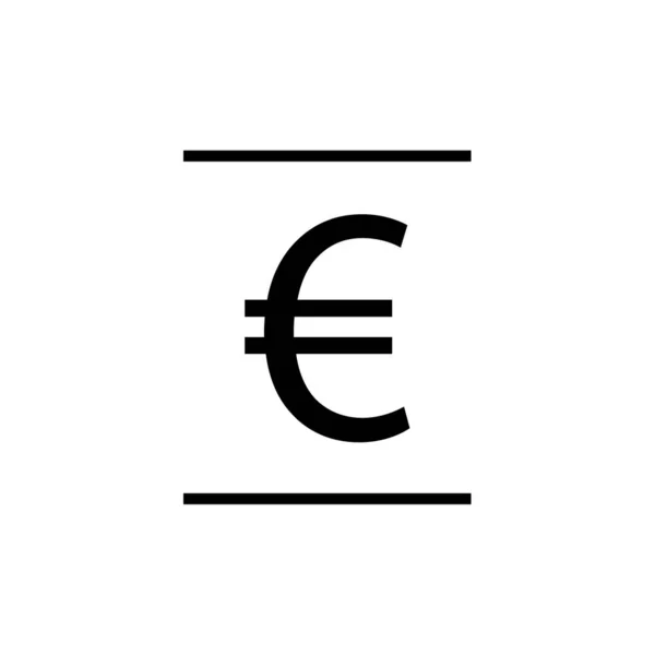 Vetor Euro Ícone Linha Fina — Vetor de Stock