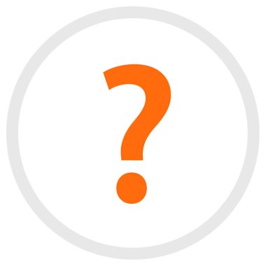Soru işareti simgesi, web basit illüstrasyonu 