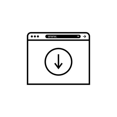 ok aşağı simge vektör illüstrasyonu