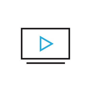 video oynatıcı simgesi, vektör illüstrasyonu 