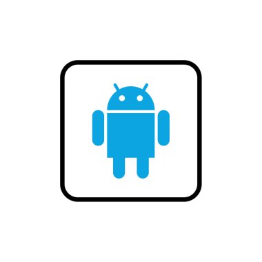 Moda Biçimli Android Simgesi İzole Arkaplan 