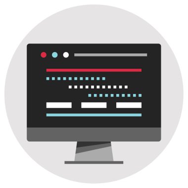 hacker kodlama vektör simgesi 