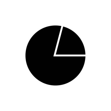 Pasta grafiği basit simgesi, vektör çizim