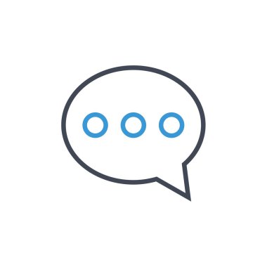 Sohbet simgesi, vektör çizimi 