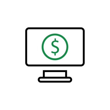 Dizüstü bilgisayar simgesi vektör çizimi 