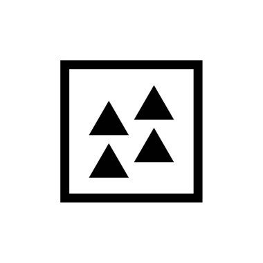 üçgen simgesi, vektör illüstrasyonu basit tasarım