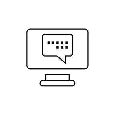 Metin Mesajlaşma simgesi vektör illüstrasyonu