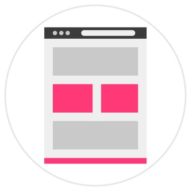 wirefram simgesi vektör illüstrasyonu