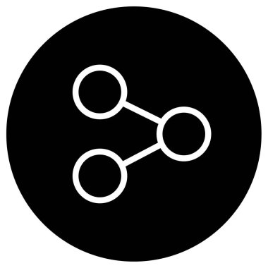 İnternet paylaşım simgesi, vektör illüstrasyonu basit tasarım