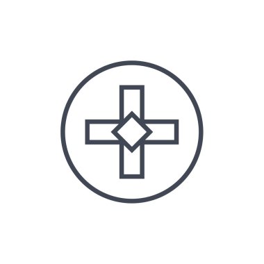 Plus modern simgesinin vektör illüstrasyonu  