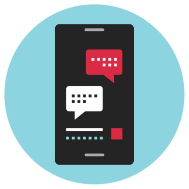 Metin Mesajlaşma simgesi vektör illüstrasyonu