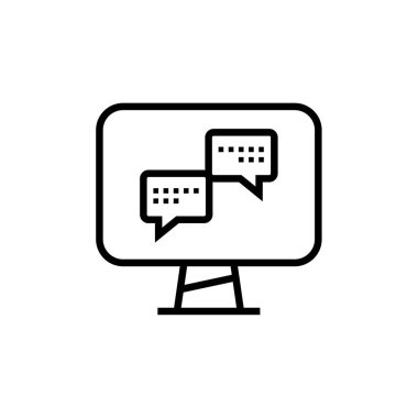 Metin Mesajlaşma simgesi vektör illüstrasyonu